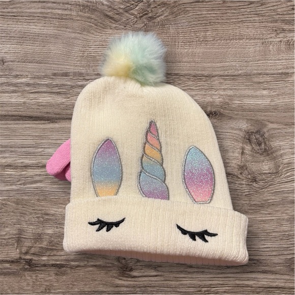 Other - Unicorn Cream Knit Hat for Kids